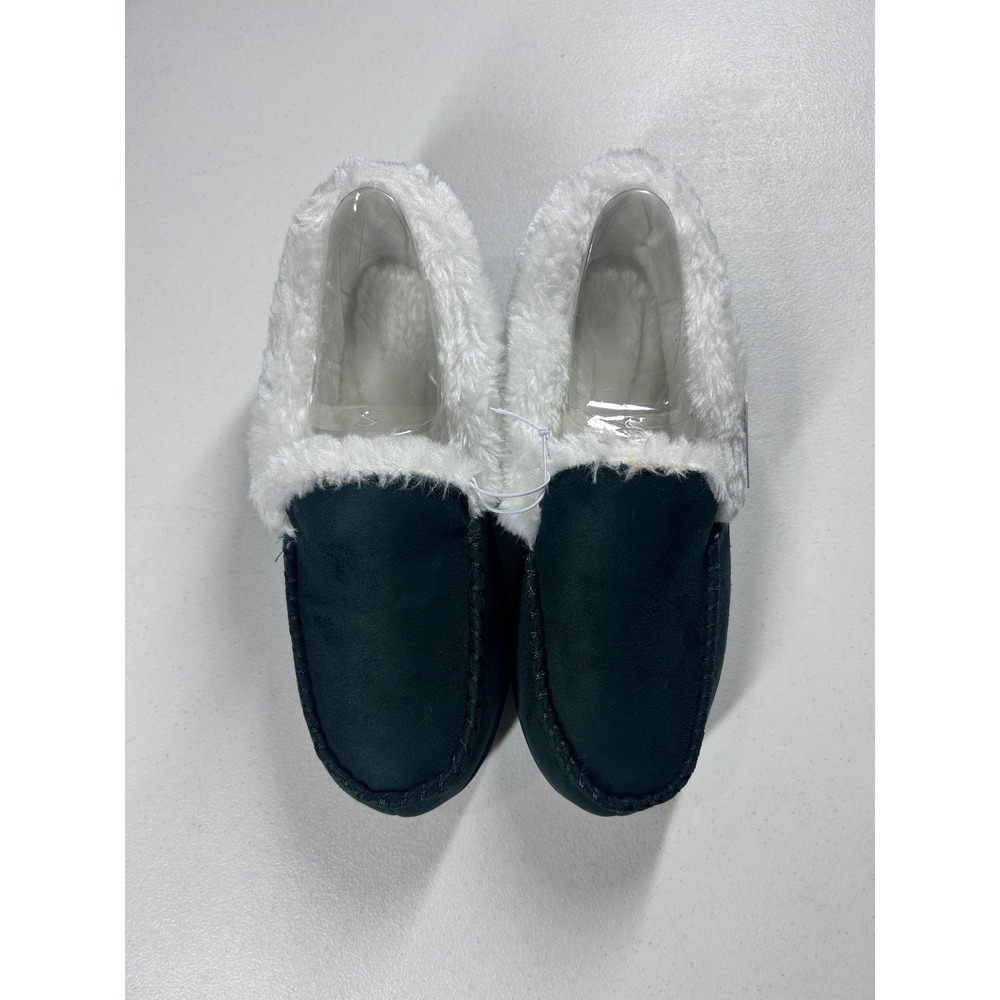 SONOMA Goods For Life‎ Womens Slippers Green Faux Fur Lined Size SMALL (6-7) NEW